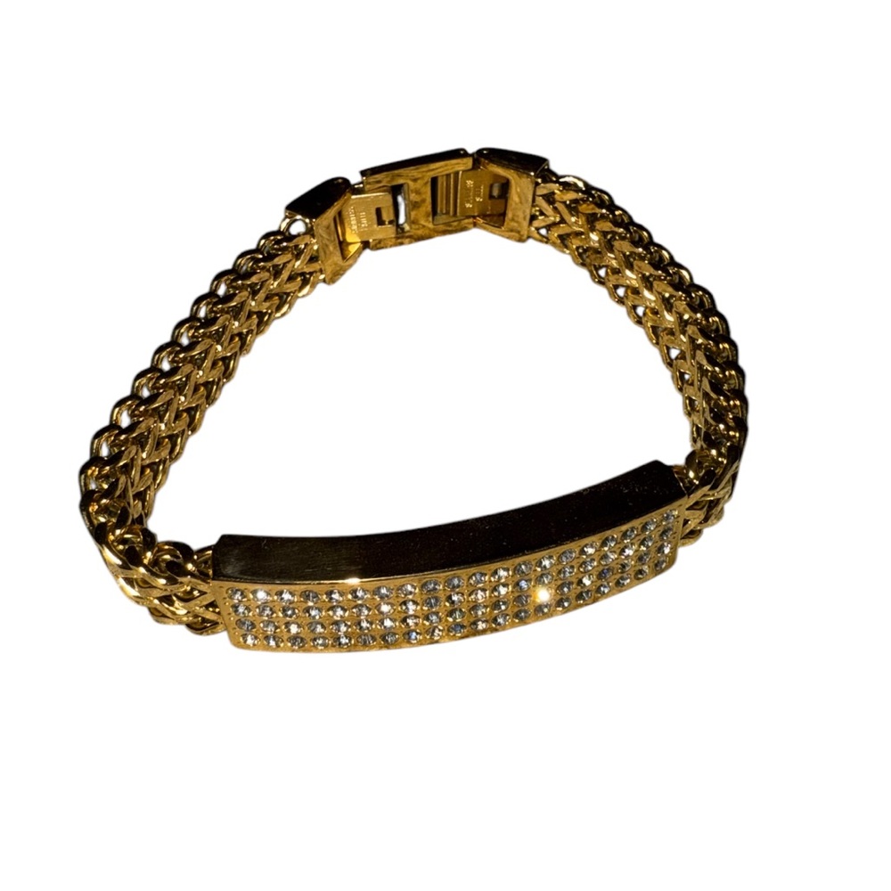 American Exchange Stainless Steel Gold Chain Bracelet Unsex